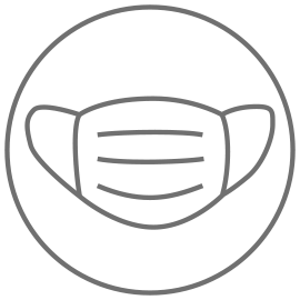 スタッフのマスク着用を示すアイコンです